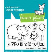 Lawn Fawn Clear Stamps 3"X2"-Year Four