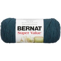 Bernat Super Value Solid Yarn-Teal Heather