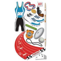 Jolees Le Grande Dimensional Stickers Track and Field