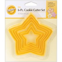 Nesting Plastic Cookie Cutter Set 6/Pkg-Stars