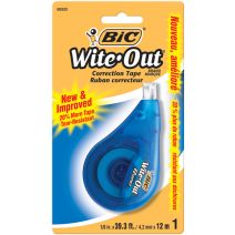 BIC Wite Out EZ Correction Tape .166 InchX39.3'