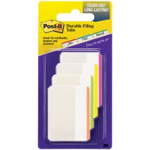 Post-It Durable Filing Tabs 2"X1.5" 24/Pkg-Assorted Neon Colors