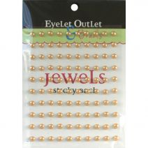 Eyelet Outlet Adhesive Pearls 5mm 100perPkg Brown