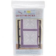 Jack Dempsey Stamped White Quilt Blocks 18"X18" 6/Pkg-XX Vintage Design