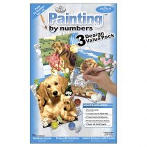 Junior Small Paint By Number Kit 8.75 Inch X11.75 Inch 3 Per Pkg Dogs