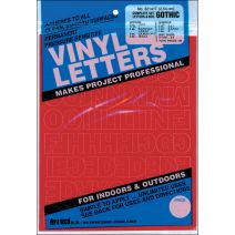 Permanent Adhesive Vinyl Letters And Numbers 1 Inch 183 Per Pkg Red