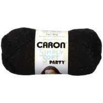 Caron Simply Soft Party Yarn Black Sparkle
