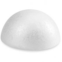 Smooth Styrofoam Half Ball 4.5 Inch
