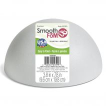 Smooth Hollow Half Styrofoam Ball 8 Inch