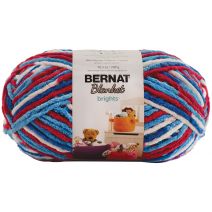 Spinrite Bernat Blanket Brights Big Ball Yarn Red, White & Boom Variegated