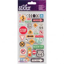 Sticko Dimensional Stickers-Road Signs