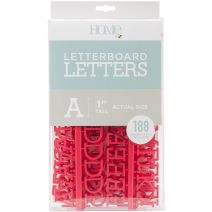 DCWV Letterboard Letters & Characters 1" 188/Pkg-Red