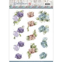 Find It Trading Precious Marieke Punchout Sheet-Roses, Winter Flowers