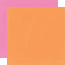 Oh Happy Day Double Sided Cardstock 12 inch X12 inch OrangePink Simple Basic