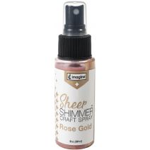 Imagine Sheer Shimmer Craft Spray 2oz Rose Gold