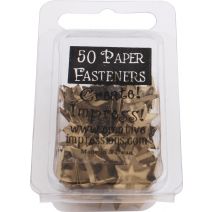 Creative Impressions Metal Paper Fasteners 50/Pkg-Brushed Gold 6-Point Star