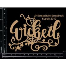 Scrapaholics Laser Cut Chipboard 1.8mm Thick-Wicked, 4.75"X3.5"