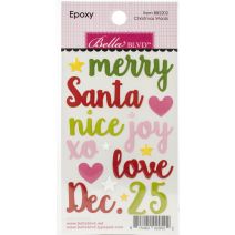 Bella Blvd Epoxy Stickers Christmas Words