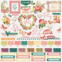 Simple Vintage Garden District Cardstock Stickers 12 Inch X12 Inch Combo
