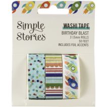 Simple Stories Birthday Blast Washi Tape 3perPkg 