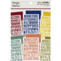 Simple Stories Color Vibe Alpha Sticker Book 12/Sheets-Bold, 1758/Pkg