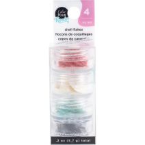 American Crafts Color Pour Resin Mix-Ins-Shell Flakes - Primary 4/Pkg