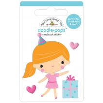 Doodlebug Doodle-Pops 3D Stickers-Party Girl, Hey Cupcake