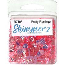 Buttons Galore Shimmerz Embellishments 18g-Pretty Flamingo