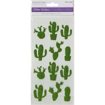 Multicraft Glitter Themed Stickers-Cactus