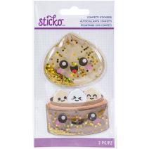 Sticko Confetti Stickers-Dumpling, 2/Pkg