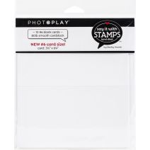 PhotoPlay Say It With Stamps Scored Card 10Pkg#6 Blank White