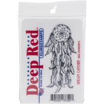 Deep Red Cling Stamp 1.5 inch X3.2 inch Dream Catcher