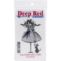 Deep Red Cling Stamp 2"X3.1"-Halloween Dress Form