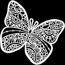 Crafters Workshop Template 6 Inch X6 Inch Sunny Butterfly
