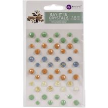 Prima Marketing Nature Lover Say It In Crystals Assorted Dots 48 Per Pkg