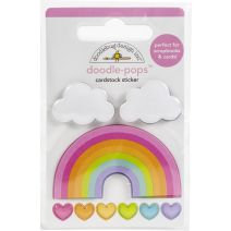 Doodlebug Doodle Pops 3D Stickers Over The Rainbow