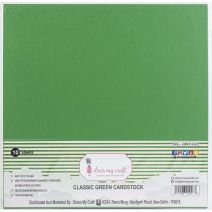Dress My Craft Smooth Cardstock 250gsm 12 Inch X12 Inch 10 Per Pkg Classic Green