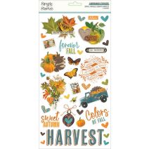 Simple Vintage Country Harvest Chipboard Stickers 6"X12"-