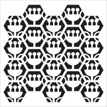 Crafters Workshop Template 6 Inch X6 Inch Tulip Hexagons