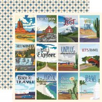 Road Trip Double Sided Cardstock 12 inch X12 inch 3 inch X4 inch Journaling Cards