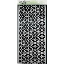 Picket Fence Studios Stencil 4 Inch X10 Inch Slimline Lots Of Blossoms