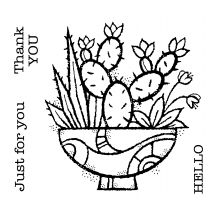 Woodware Clear Stamps 4 inch X4 inch Singles Succulent Display