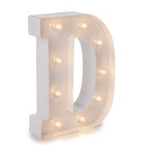 Light Up White Marquee Letters - Letter D 9.875 inches
