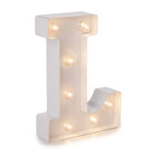 Light Up Marquee Letters Letter L 9.875 Inches, Large, White
