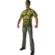 Men'S Incredible Hulk Costume Top And Mask Avengers 2 Costume, Medium