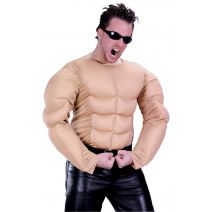 Fun World Adult Muscle Shirt Costume Beige Standard