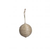 Vintage Jute String Ball Ornament 3.25 Inches