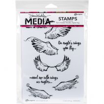 Ranger Dina Wakley Media Cling Stamps Scribbly Win