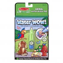 Melissa & Doug On the Go Water Wow! Animals Reusable Water-Reveal Activity Pad, Chunky-Size Water Pen