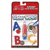 Melissa & Doug On the Go Water Wow! Alphabet Reusable Water-Reveal Activity Pad, Chunky-Size Water Pen